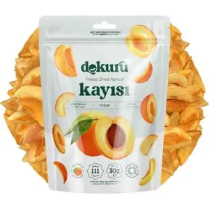 dokuru freeze dried kayısı 30gr dondurularak kurutulmuş kayısı kurusu meyve cipsi