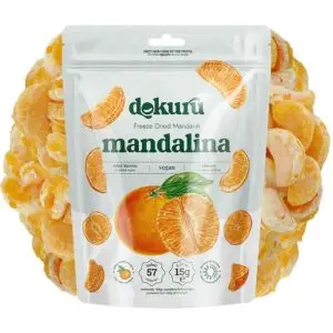 dokuru freeze dried mandalina 15gr dondurularak kurutulmuş mandalina kurusu meyve cipsi